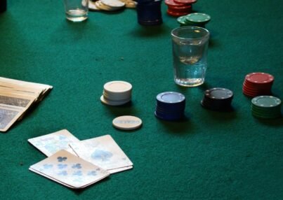 a table with poker