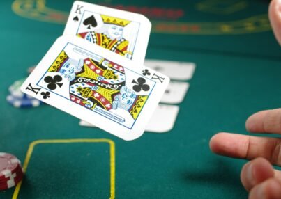 person playing poker